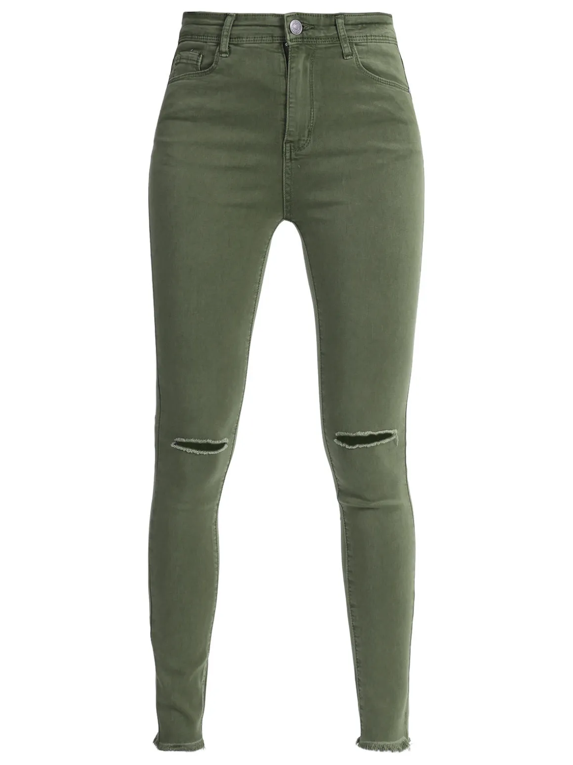Kiss Pink Pantaloni donna elasticizzati con strappi