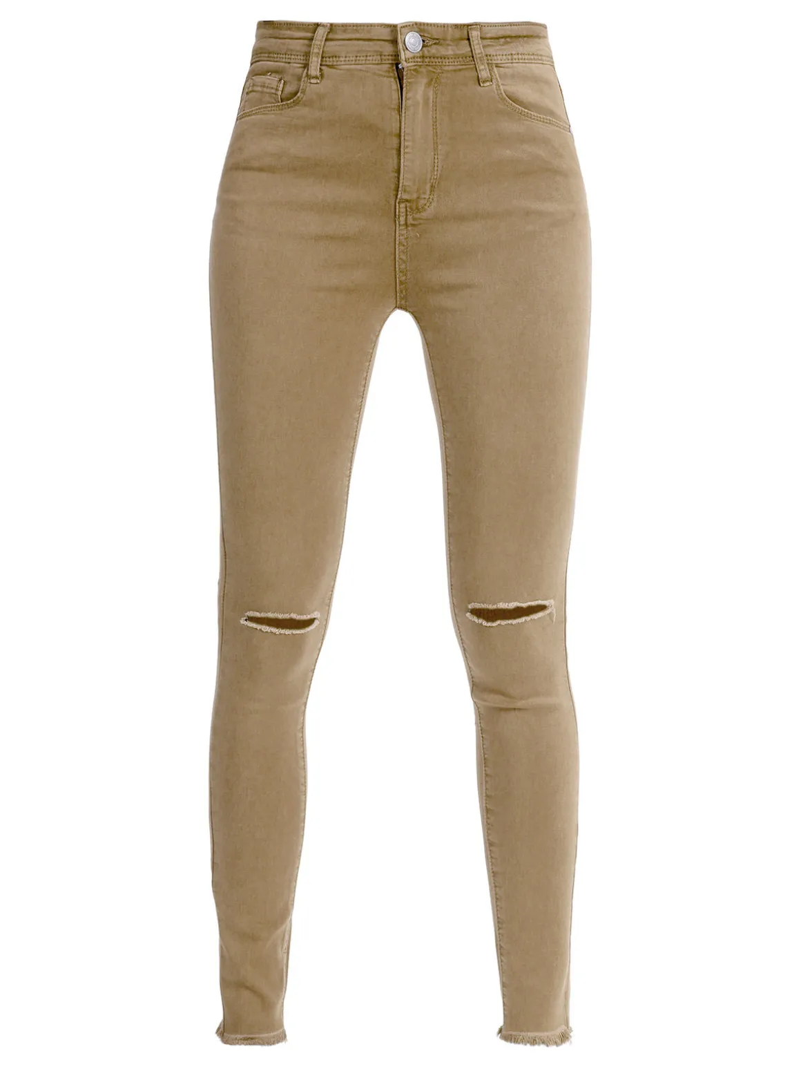 Kiss Pink Pantaloni donna elasticizzati con strappi