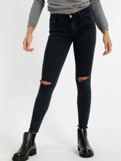 Kiss Pink Pantaloni donna skinny con strappi
