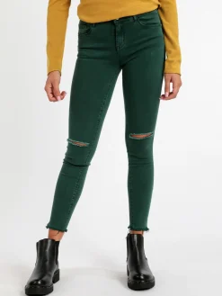 Kiss Pink Pantaloni donna skinny con strappi