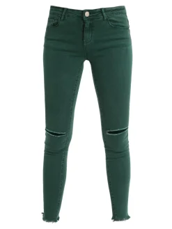Kiss Pink Pantaloni donna skinny con strappi