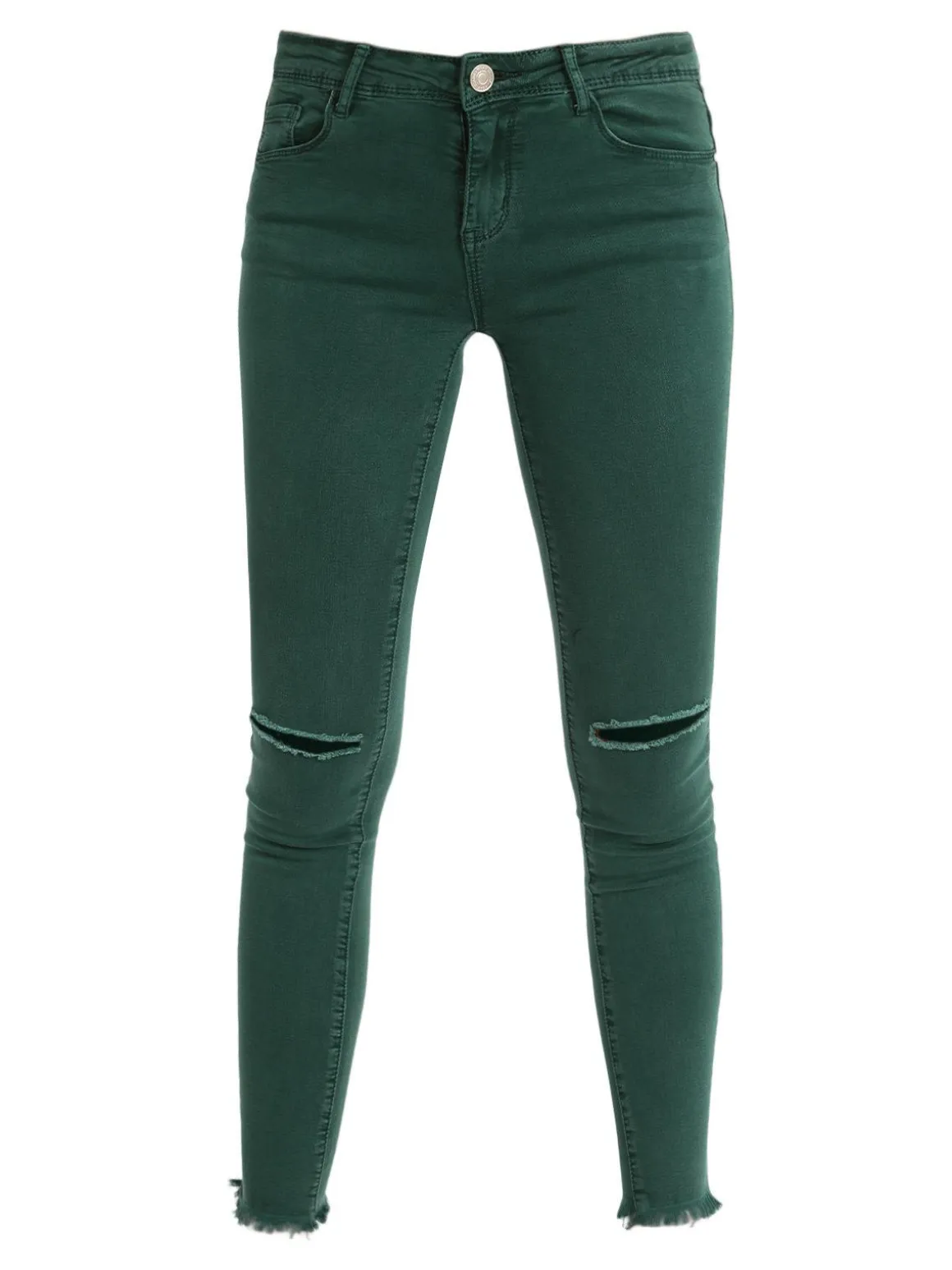 Kiss Pink Pantaloni donna skinny con strappi