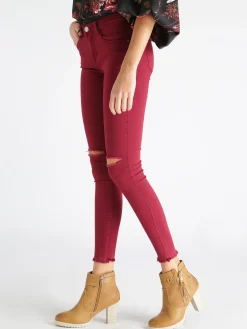Kiss Pink Pantaloni sfrangiati con strappi
