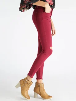 Kiss Pink Pantaloni sfrangiati con strappi