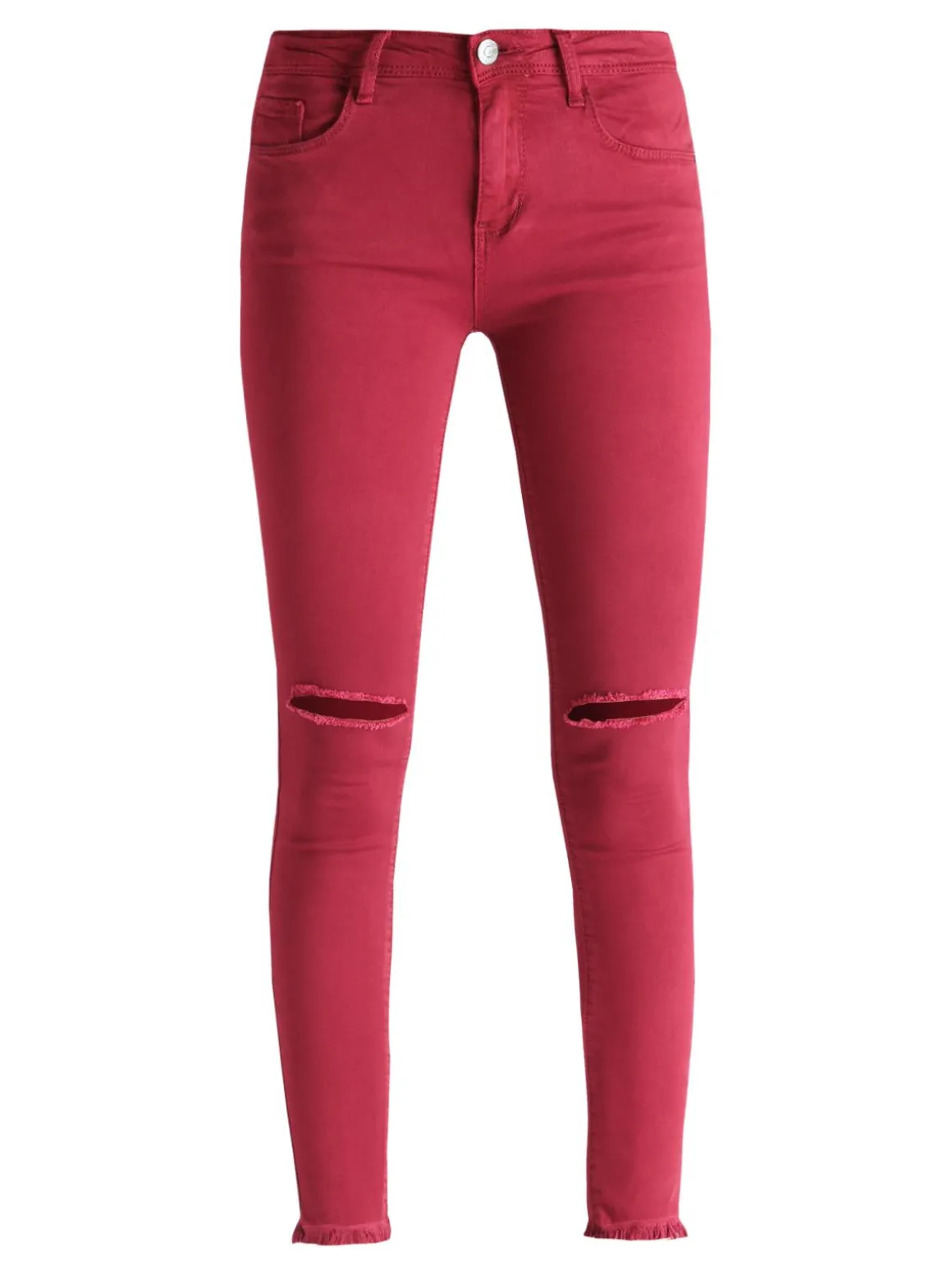 Kiss Pink Pantaloni sfrangiati con strappi