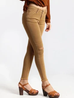 Kiss Pink Pantaloni skinny a sigaretta con strappi