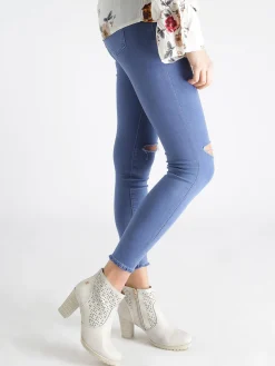 Kiss Pink Pantaloni skinny con strappi