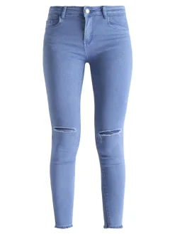 Kiss Pink Pantaloni skinny con strappi