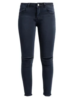 Kiss Pink Pantaloni slim fit con strappi