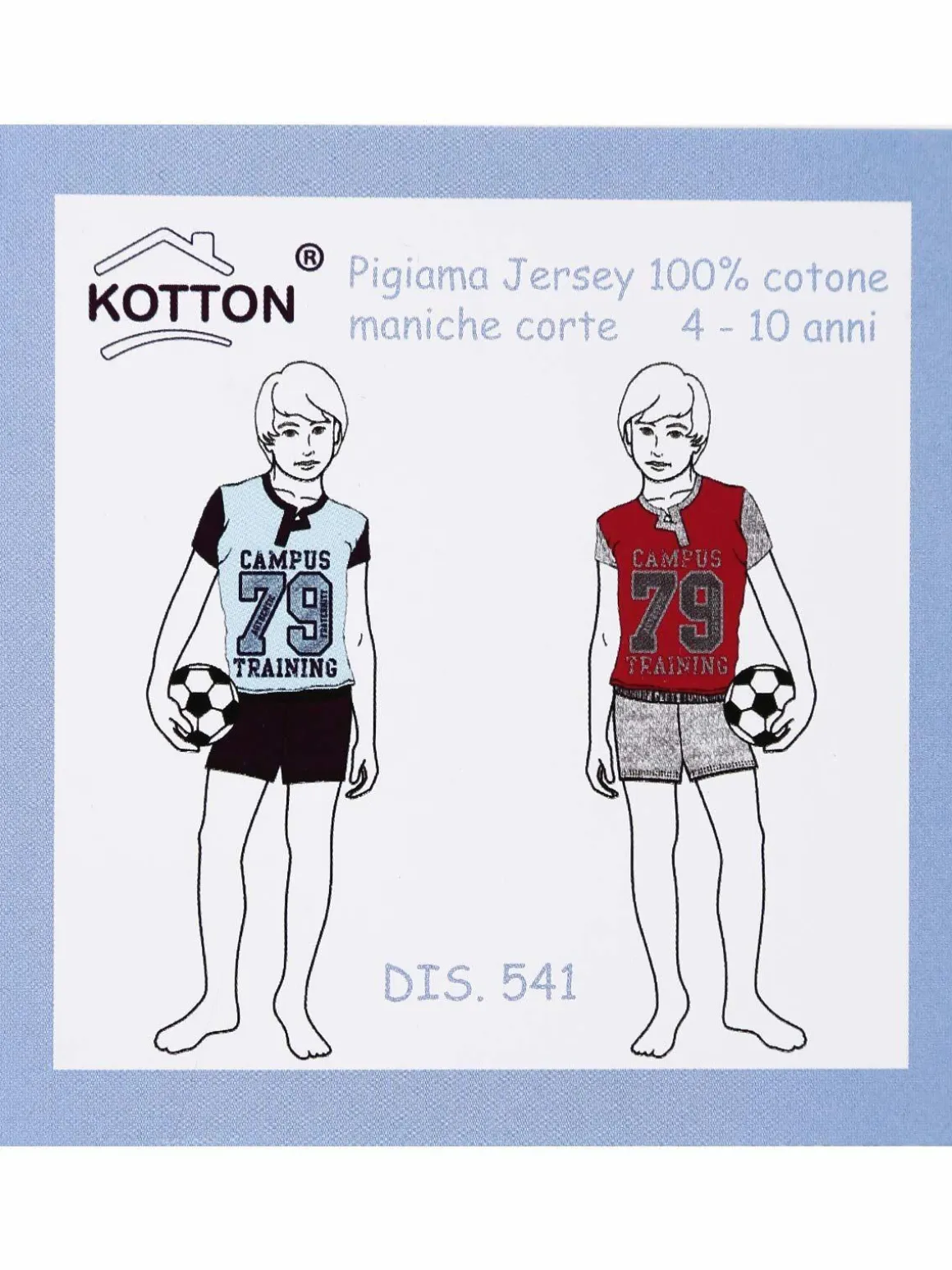Kotton Pigiama corto da bambino in cotone