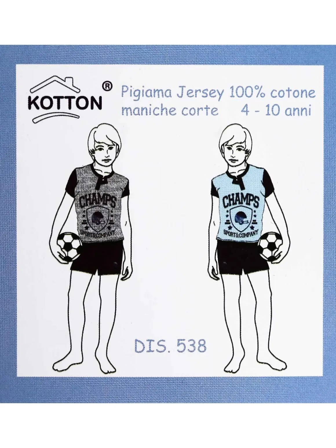 Kotton Pigiama corto da bambino in cotone