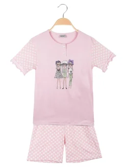 Kotton Pigiama corto in cotone da bambina