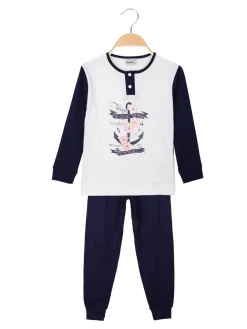Kotton Pigiama lungo da bambina in cotone
