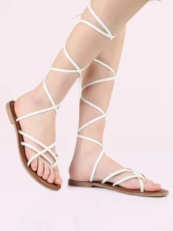 La Cuoieria Sandali infradito in pelle da donna alla schiava