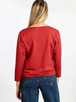 Ladp Felpa donna girocollo con borchie
