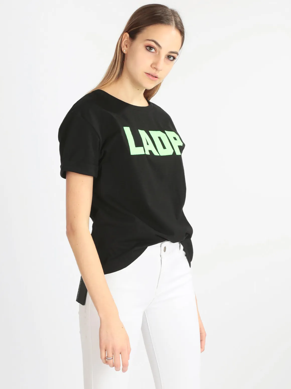 Ladp T-shirt donna manica corta con scritta