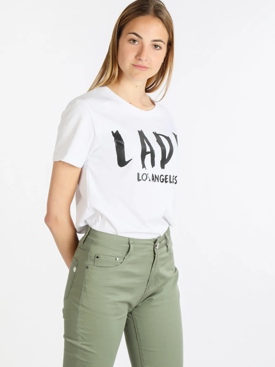 Ladp T-shirt manica corta donna con scritta