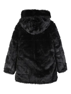 Lady Moda Parka imbottito double face da bambina con cappuccio