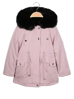 Lady Moda Parka imbottito double face da bambina con cappuccio