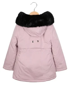 Lady Moda Parka imbottito double face da bambina con cappuccio