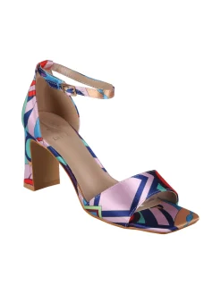 La Flor Sandali donna colorati con tacco chiusi sul tallone