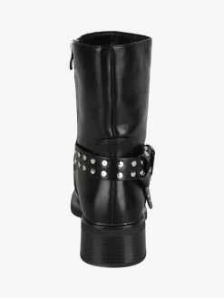 La Flor Stivaletti donna biker con cinturino di borchie