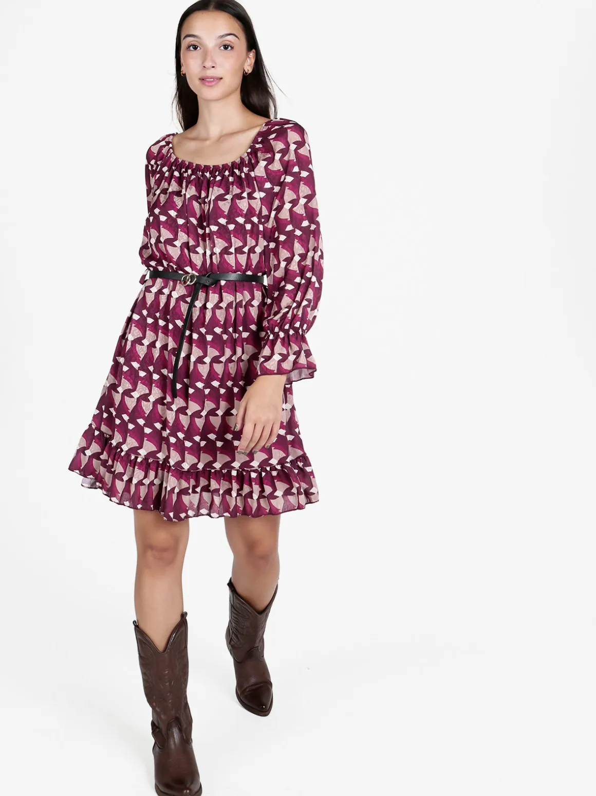 Lamiar Vestito donna con scollo elastico arrotondato