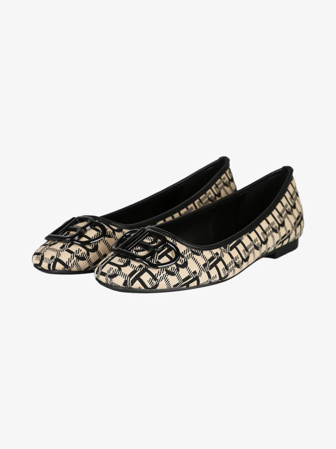 Laura Biagiotti Ballerine donna in tessuto con stampa logo