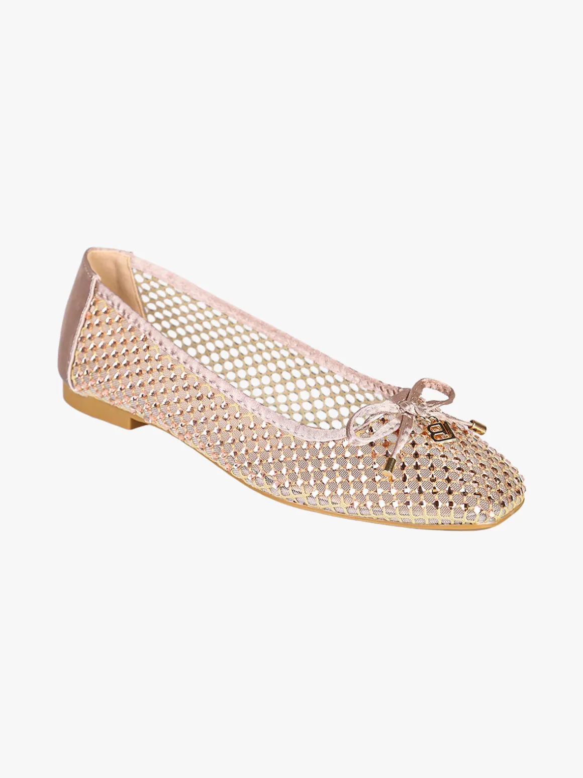Laura Biagiotti Ballerine donna in tulle con strass - cipria