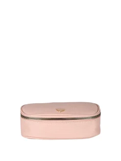 Laura Biagiotti Beauty case da donna in ecopelle con zip - rosa