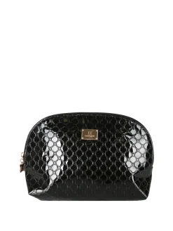 Laura Biagiotti Beauty case da donna in ecopelle con zip - panna