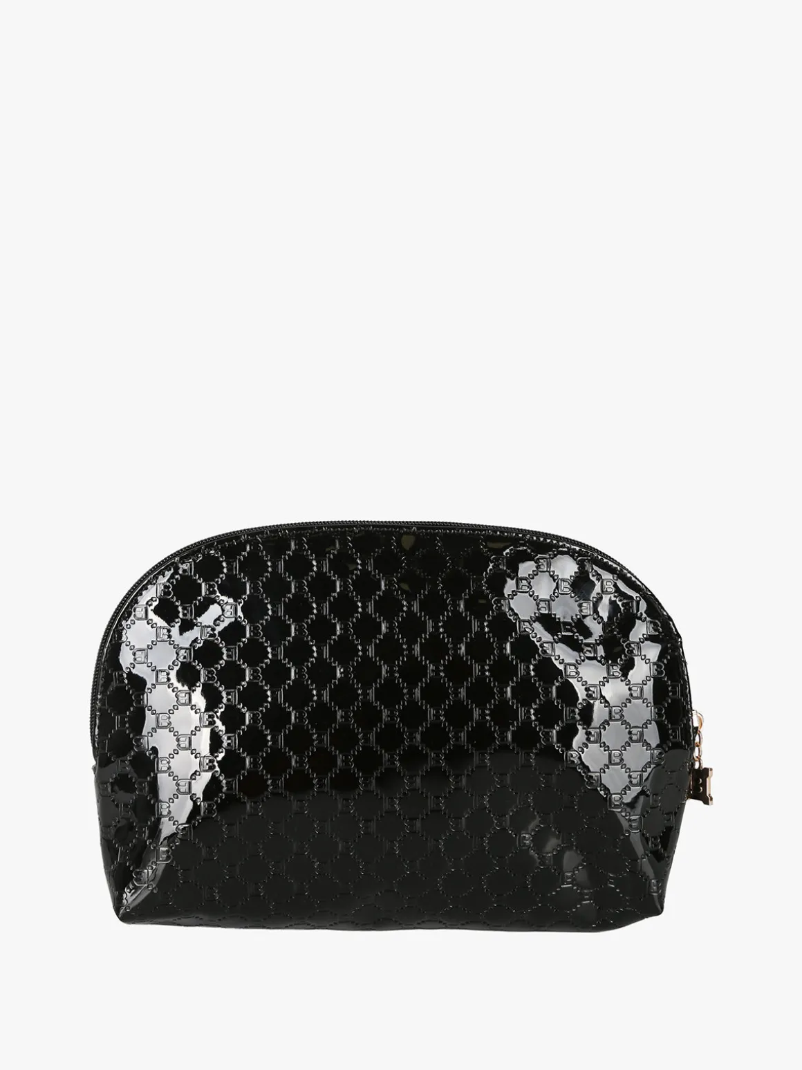 Laura Biagiotti Beauty case donna in vernice con logo - nero