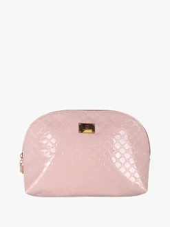 Laura Biagiotti Beauty case donna in vernice con logo - rosa