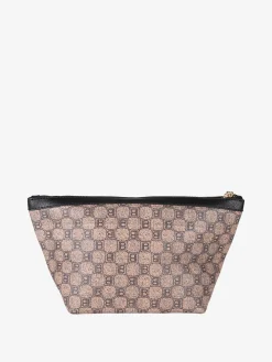 Laura Biagiotti Beauty case donna in ecopelle con logo - nero