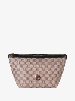 Laura Biagiotti Beauty case donna in ecopelle con logo - nero