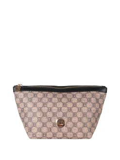 Laura Biagiotti Beauty case donna in ecopelle con logo - nero