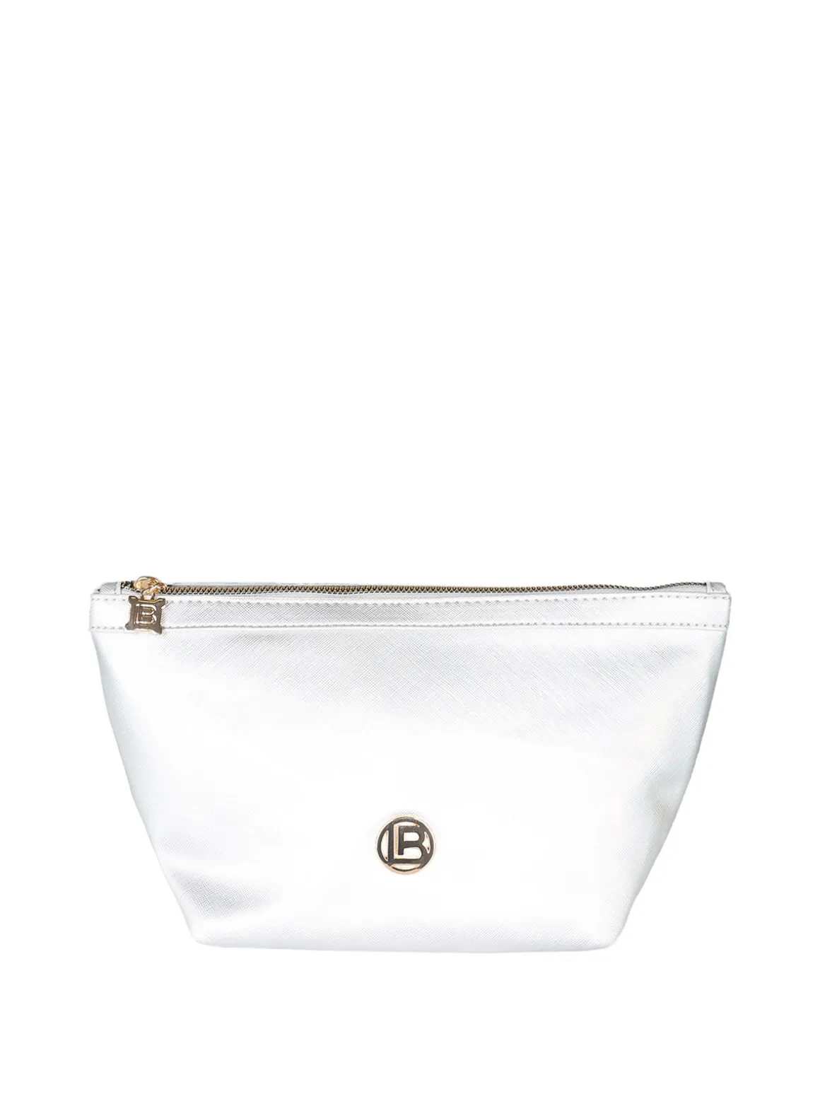Laura Biagiotti Beauty case medio con logo - argento