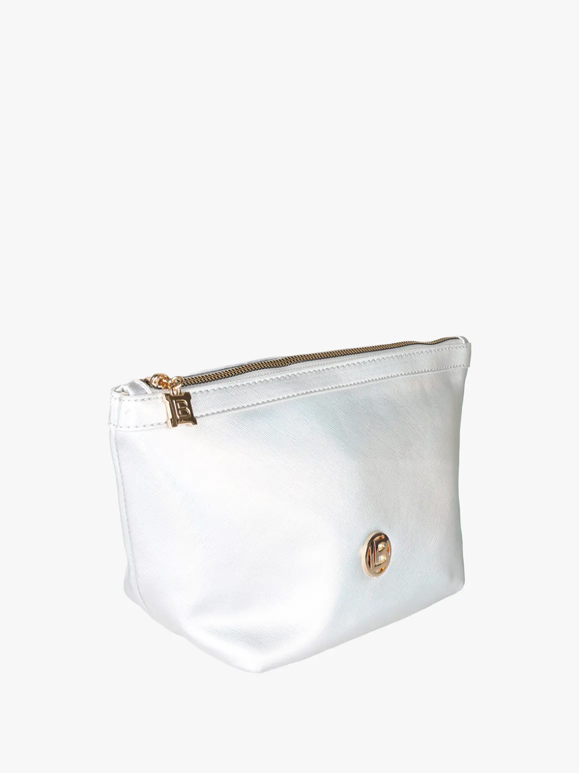 Laura Biagiotti Beauty case medio con logo - argento