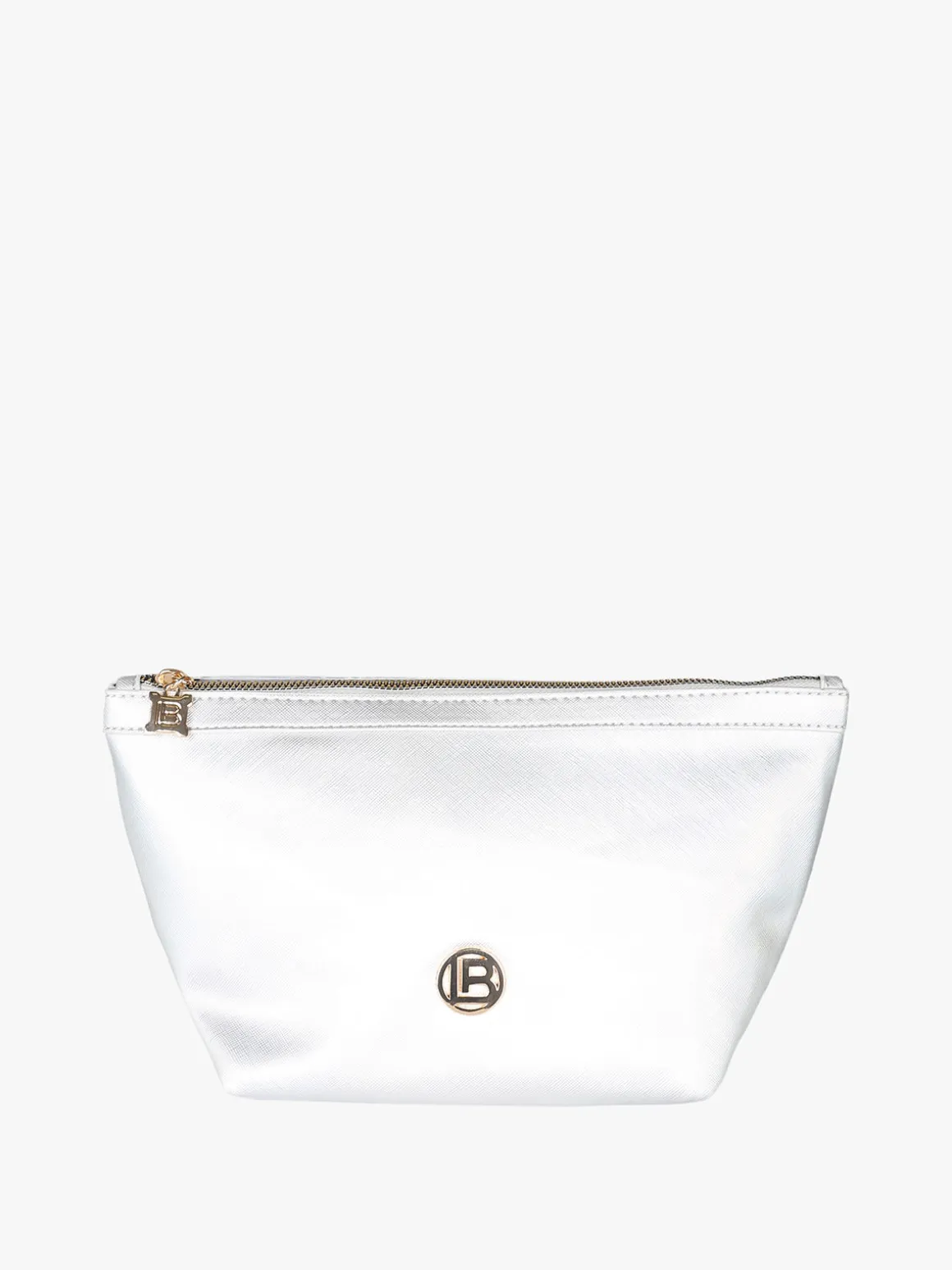 Laura Biagiotti Beauty case medio con logo - argento