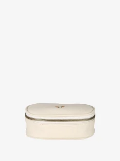 Laura Biagiotti Beauty case mini da donna con zip - panna