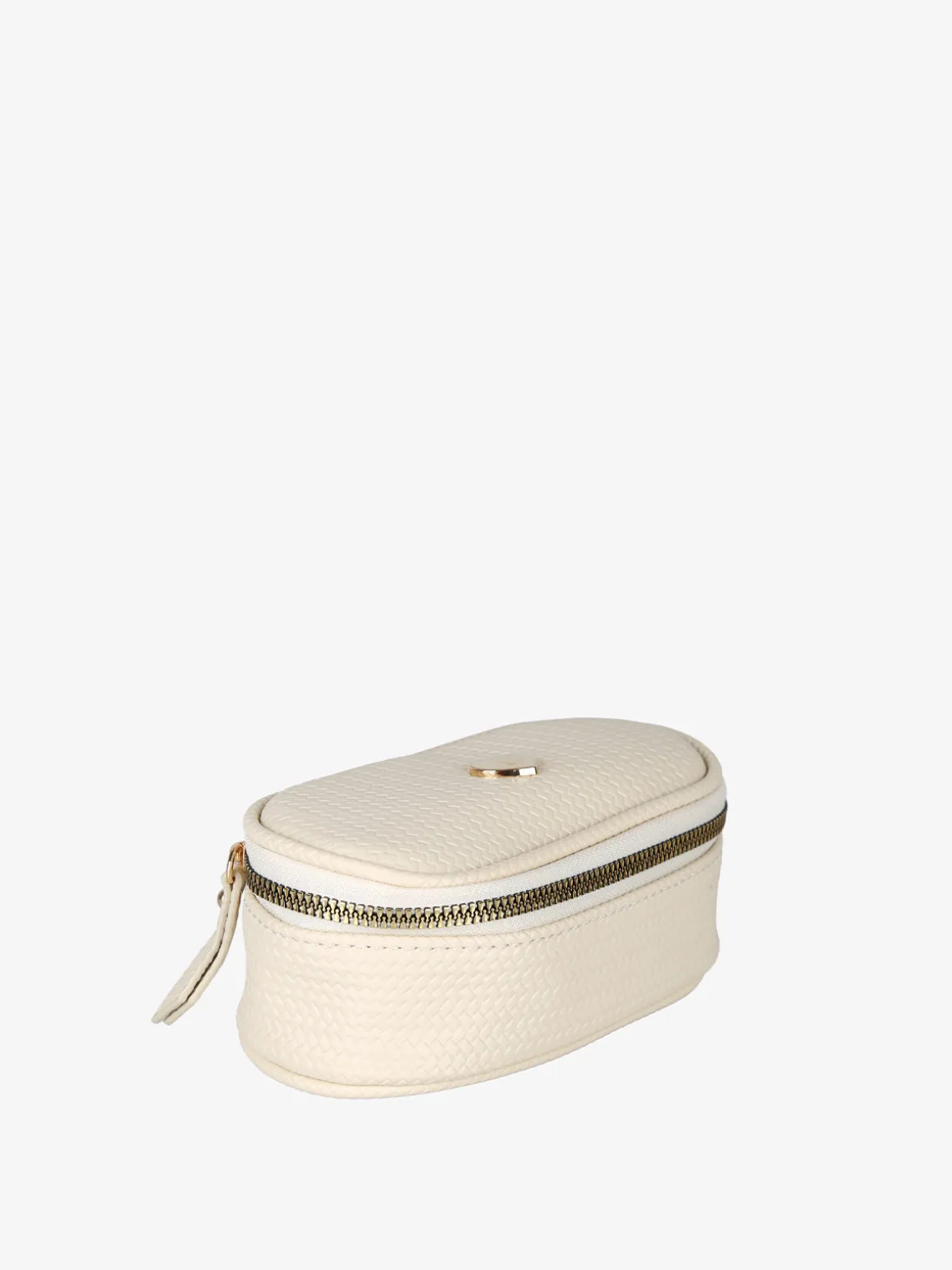 Laura Biagiotti Beauty case mini da donna con zip - panna