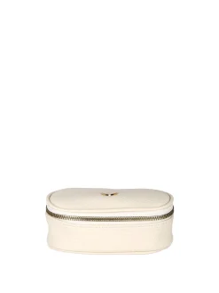 Laura Biagiotti Beauty case mini da donna con zip - panna