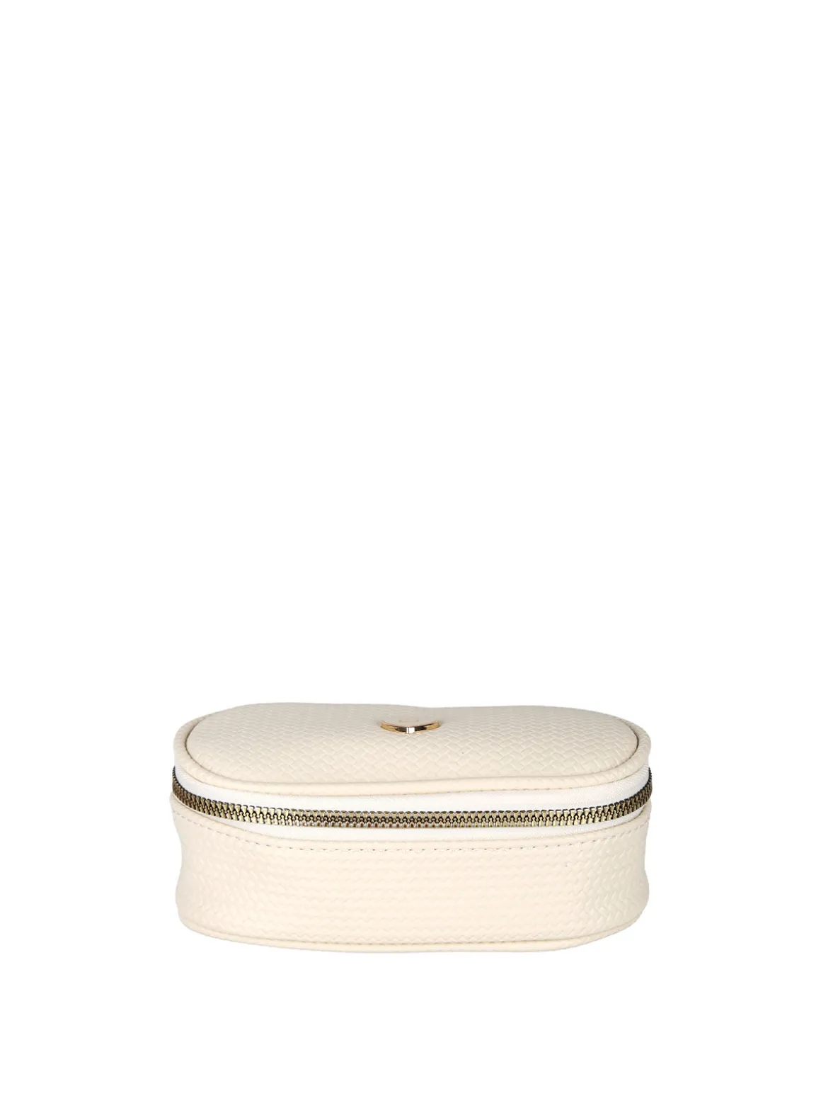 Laura Biagiotti Beauty case mini da donna con zip - panna