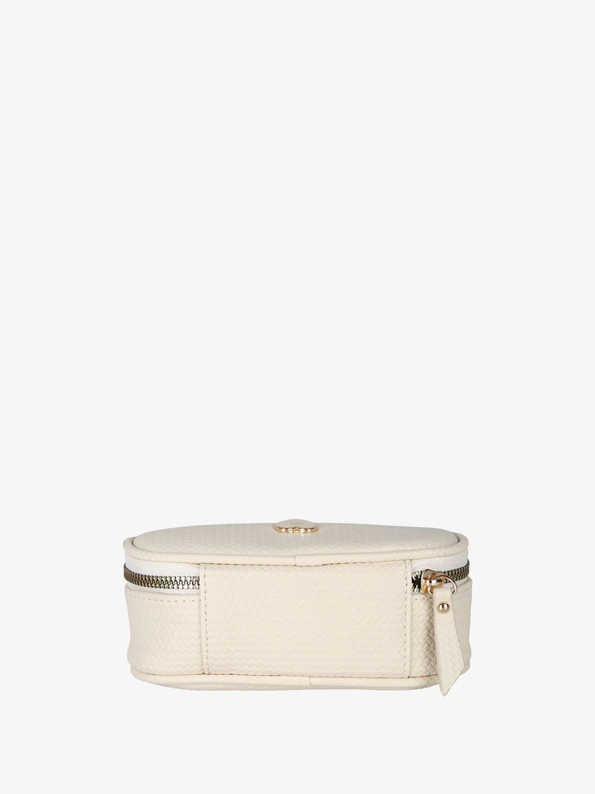 Laura Biagiotti Beauty case mini da donna con zip - panna