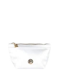 Laura Biagiotti Beauty case piccolo con logo - argento