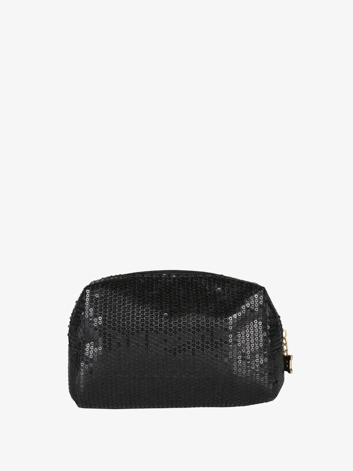 Laura Biagiotti Beauty case piccolo da donna in tessuto con paillettes - nero