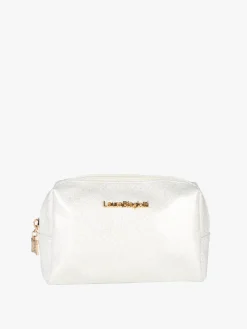 Laura Biagiotti Beauty case piccolo glitterato - perla