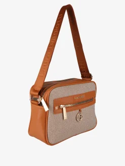Laura Biagiotti Borsa a tracolla da donna con dettaglio di strass - cuoio