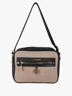 Laura Biagiotti Borsa a tracolla da donna con dettaglio di strass - nero