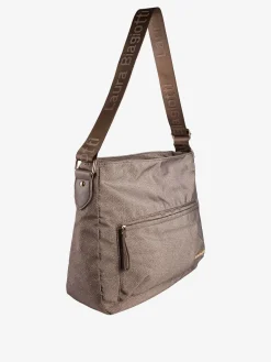 Laura Biagiotti Borsa donna grande a tracolla in nylon - marrone